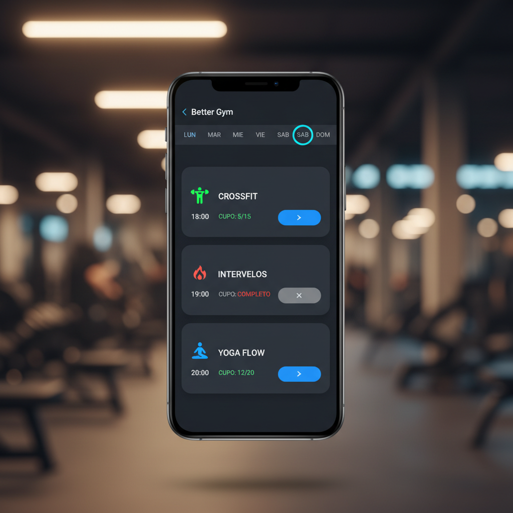 Class booking in Better Gym